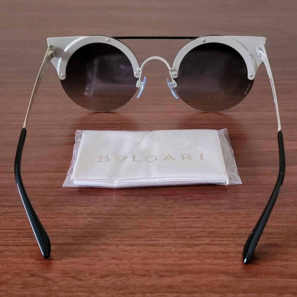 💙2xHP💙Bvlgari 54mm Cat Eye Rnd Gradient Sunglasses - Picture 12 of 16